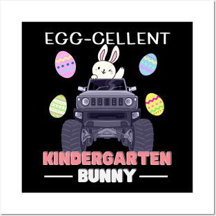 Copy of Egg-cellent Kindergarten Bunny Monster Truck Squad Toddler Posters and Art